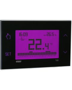 VEMER Tuo Nero VE771700 wall-mounted touch-screen programmable thermostat