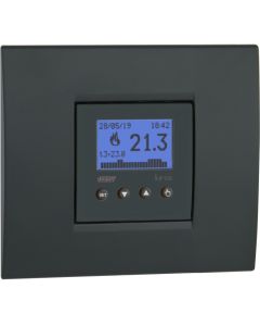 VEMER Kiros VE780000 flush-mounted programmable thermostat with backlit LCD