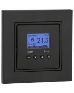 VEMER Kiros-INT VE780001 flush-mounted programmable thermostat with backlit LCD