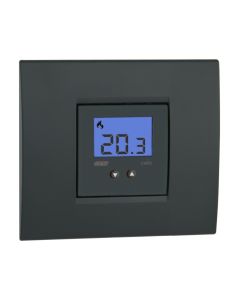 VEMER Celo LCD VE780300 flush-mounted electronic thermostat with backlit LCD