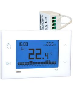 VEMER VE786600 Tuo Wi-Fi RF Bianco smart thermostat set with RX.16A actuator
