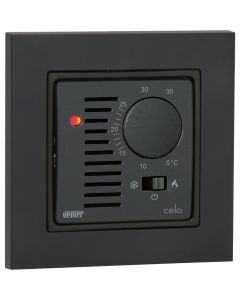 VEMER Celo-INT electronic flush-mounted thermostat with knob