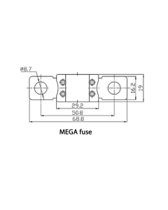 VICTRON ENERGY - Siguranta MEGA-fuse 250A/32V (1 set = 5 buc)