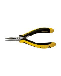 BERNSTEIN, ESD SNIPE NOSE PLIERS TECHNICLINE DISSIPATIVE 140 MM SMOOTH GRIPPING JAWS