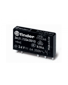 FINDER - Releu PCB, seria 34.51, 24VDC, 6A, AGNI+AU