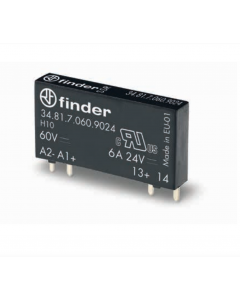 FINDER - Releu Electronic Ultra-subtire (SSR), PCB, Seria 34.81, IN24VDC, IE2A-24VDC