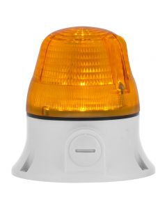 SiRENA - Microlamp lampă semnalizare portocalie, fixă/pâlpâire, V24/240, AC, bază gri, fără bec (ba15d 5W), IP54